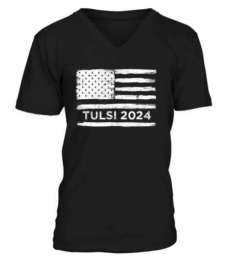 Tulsi Gabbard 2024 American Flag V-Neck T-shirt