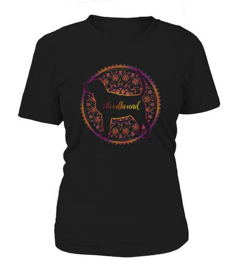 Bloodhound Fractal Mandala Dont Shop Adopt Dog Women's T-Shirt