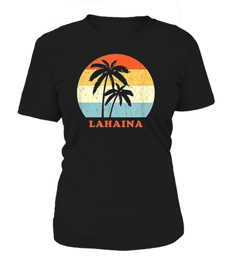 Lahaina Maui Vintage Sun Surf Throwback Vacation Women's T-Shirt