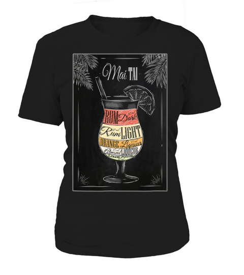 Mai Tai Recipe Vintage Hand Drawn Look T-shirt Women's T-Shirt