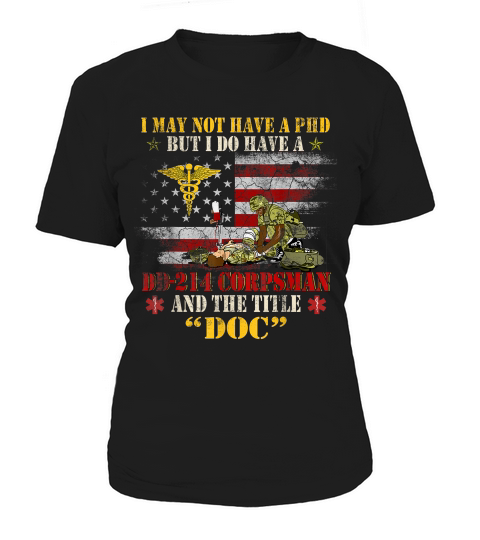 Veterans Day Title Doc DD 214 Gift For Corpsman Veteran Women's T-Shirt