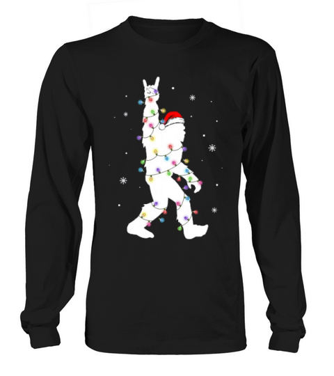 Cool Xmas Santa Bigfoot Sasquatch Lovers Birthday Long sleeved Unisex