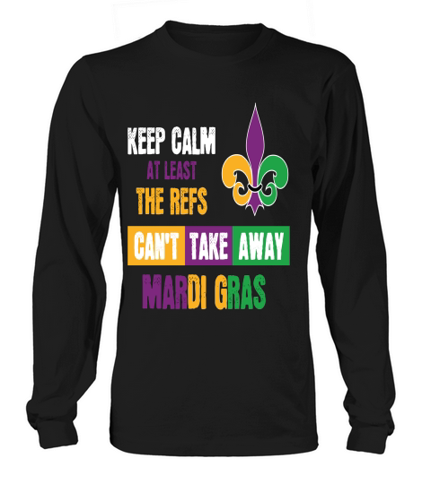 Mardi Gras Referee Sports Ref T-shirt Long sleeved Unisex