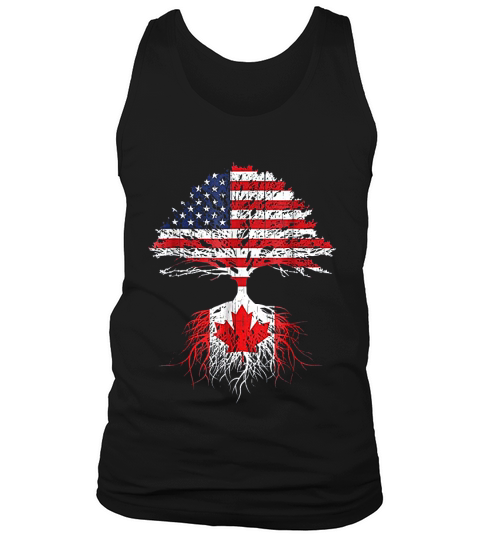 Canadian Roots American Grown Canada Flag Tank Top Unisex