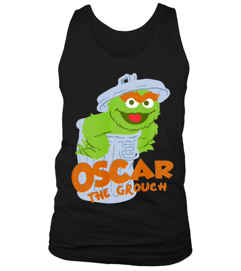 Sesame Street Flat Oscar The Grouch T-shirt Tank Top Unisex