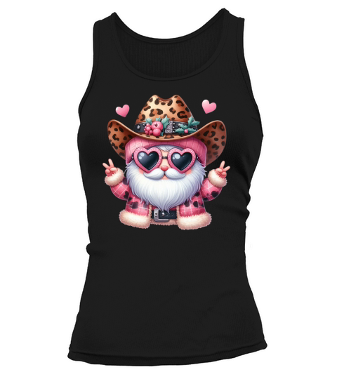 Leopard Santa Watercolor Christmas Tank top Woman
