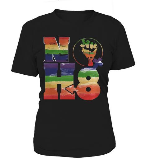 NO HATE TSHIRT rainbow gender black pride equality gay Women's T-Shirt