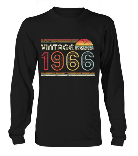 1966 Vintage , Birthday Gift . Retro Style T 2 T-shirt Long sleeved Unisex