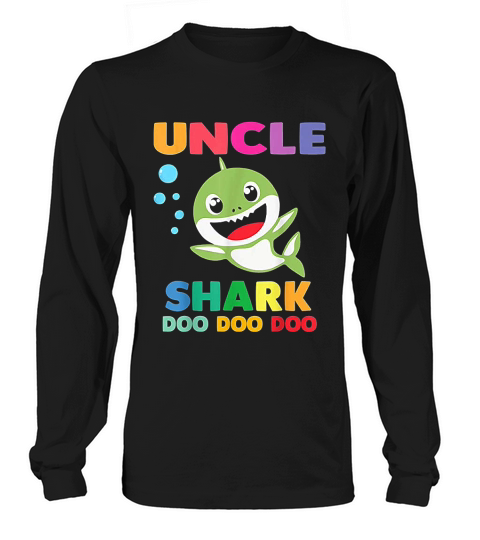 Uncle Shark Doo Doo Mommy Auntie Daddy Baby Long sleeved Unisex