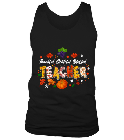 thankful grateful blessed teacher Tank Top Unisex