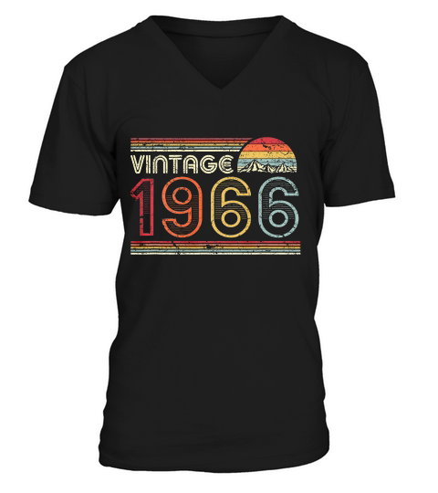 1966 Vintage , Birthday Gift . Retro Style T 2 T-shirt V-Neck T-shirt