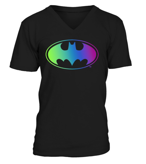 Batman Neon Logo Colors T-Shirt Unisex V-Neck T-shirt