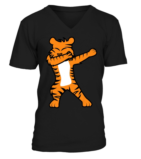 Dab Dabbing Tiger Novelty T-shirt V-Neck T-shirt