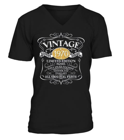 Vintage 1970 50th Birthday Gift V-Neck T-shirt