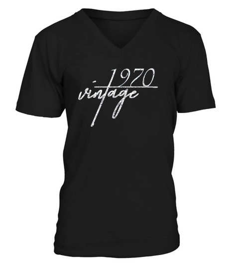 Vintage 1970 Gift For 51 Years Old Birthday V-Neck T-shirt