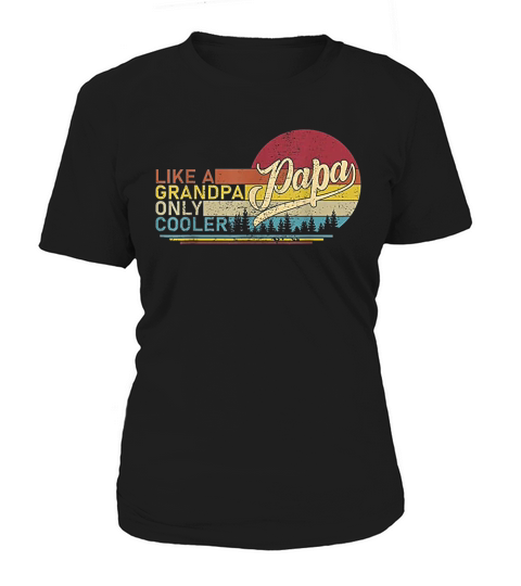 Papa Like A Grandpa Vintage Dad Gift Women's T-Shirt