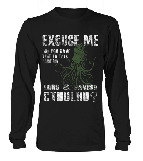 Lord & Savior Cthulhu Funny Parody Religion T-shirt Long sleeved Unisex