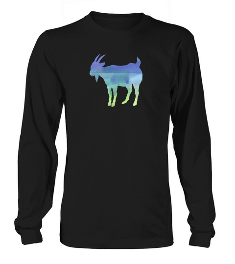 Water Color Goat Pet Water Color Gifts Zoologist Zoology Long sleeved Unisex