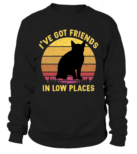 Vintage American Wirehair I Have Got Friends In Low Places Cat Lovers Sweatshirt Unisex