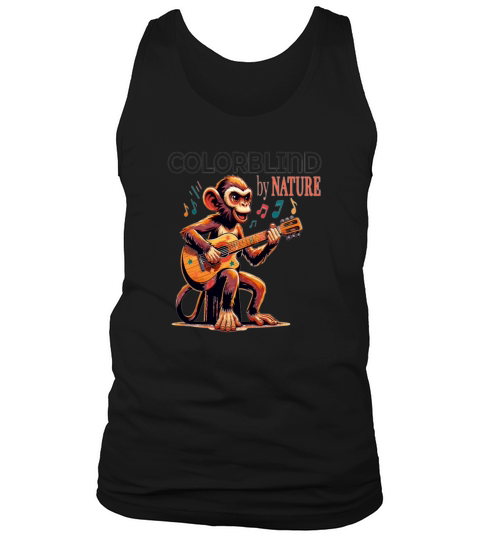 Colorblind by Nature  Melodic Monkey Strums Tank Top Unisex