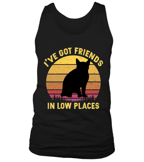 Vintage American Wirehair I Have Got Friends In Low Places Cat Lovers Tank Top Unisex