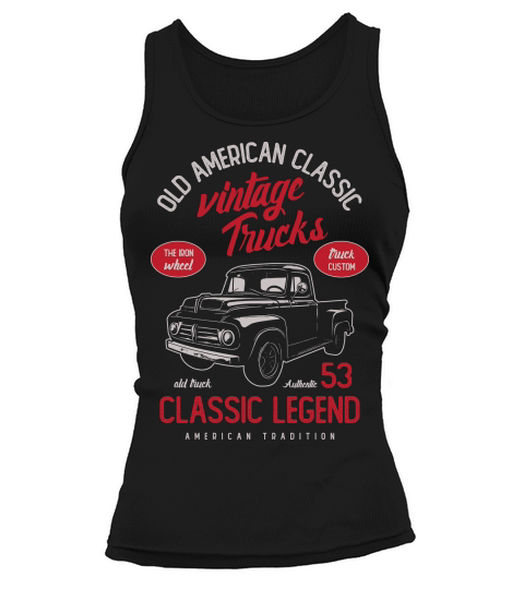 American vintage classic trucks Vector Tank top Woman