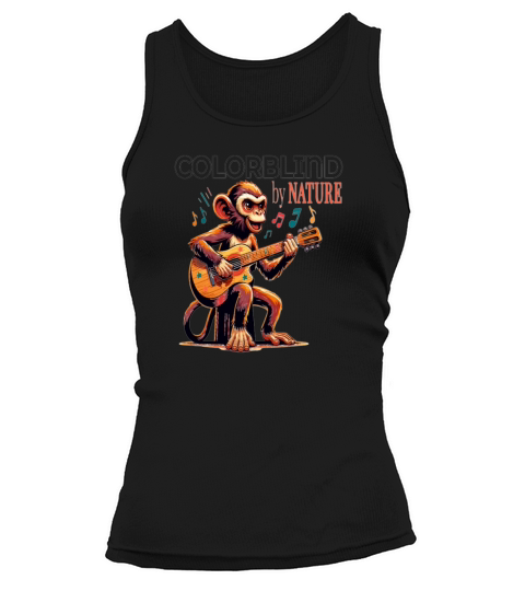Colorblind by Nature  Melodic Monkey Strums Tank top Woman