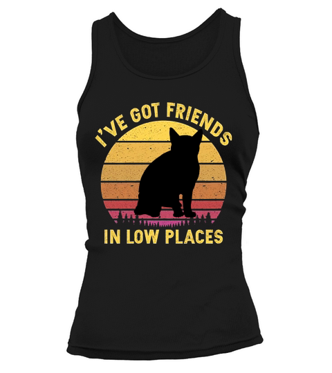 Vintage American Wirehair I Have Got Friends In Low Places Cat Lovers Tank top Woman