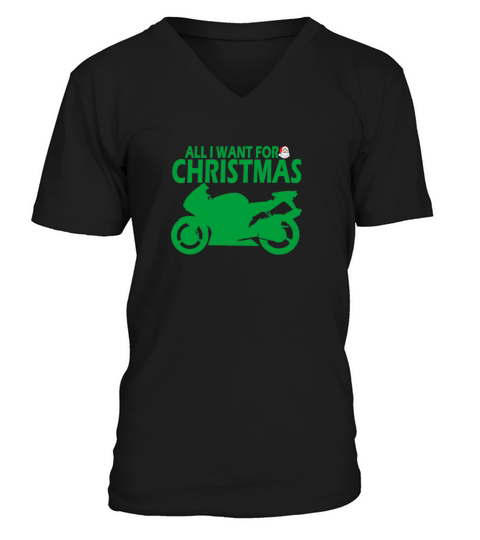 All I Want For Christmas Moorcicle Super V-Neck T-shirt