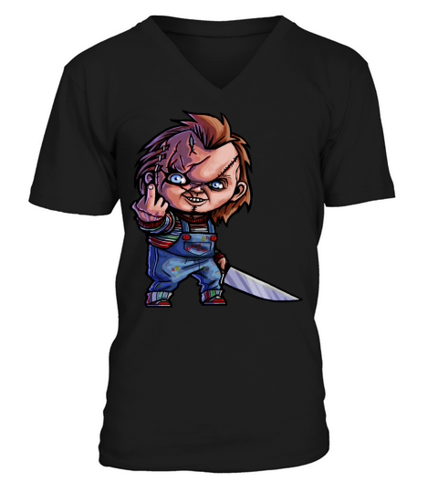 Chucky Middle Finger V-Neck T-shirt