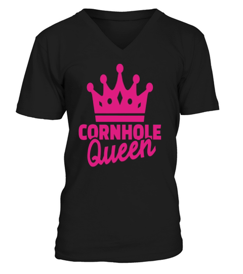 Cornhole Queen Womens T-Shirts V-Neck T-shirt