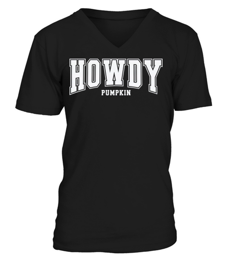 HowdyPumpkinWhite V-Neck T-shirt