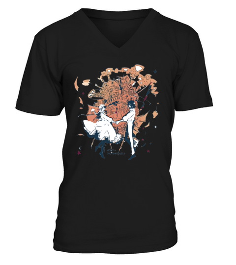 Howls Moving Castle V-Neck T-shirt