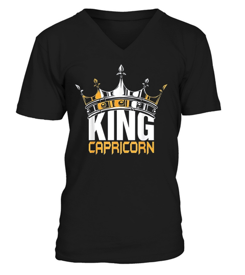 King Capricorn Birthday Zodiac V-Neck T-shirt