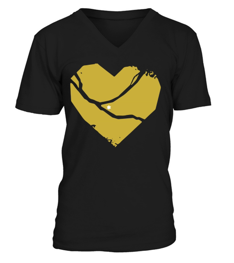 Pittsburgh Steel City Broken Heart Shirt V-Neck T-shirt