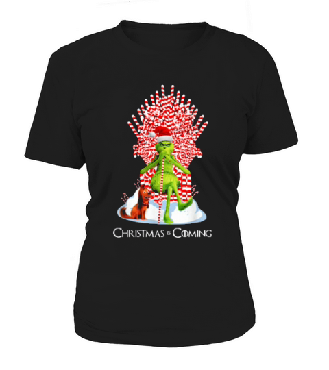 Candy Stick Throne The Grinch And Max Christmas Is Coming Women's T-Shirt