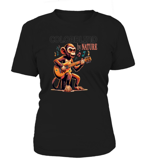 Colorblind by Nature  Melodic Monkey Strums Women's T-Shirt