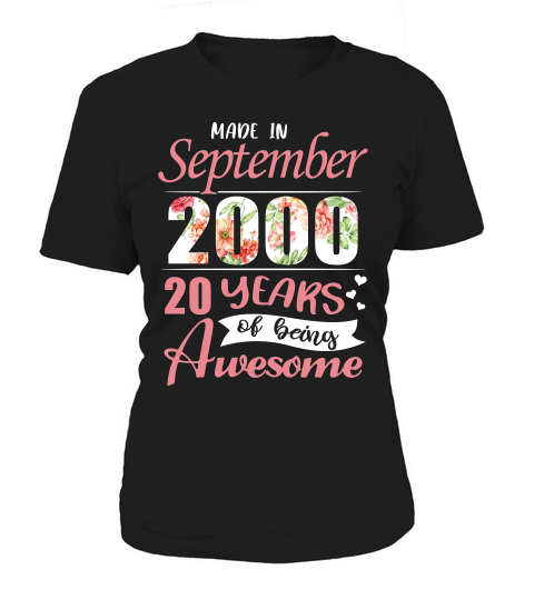 Made In September 2000 20 Years Awesome T-shirt Women's T-Shirt