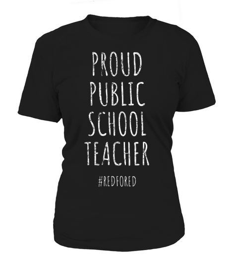Vintage Proud Public School Teacher Red For Ed T-shirt_2 Women's T-Shirt
