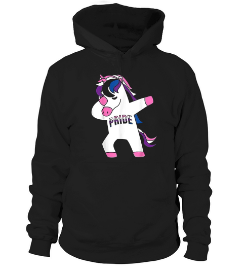 Dabbing Unicorn Genderfluid Pride Flag Lgbtq Cool Lgbt Gift Hoodie Unisex