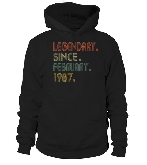 February 1987 Funny 32 Years Old 32nd Birthday Gift T-shirt Hoodie Unisex