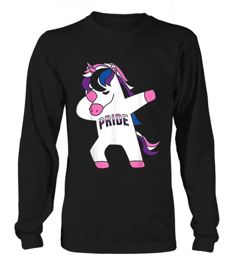 Dabbing Unicorn Genderfluid Pride Flag Lgbtq Cool Lgbt Gift Long sleeved Unisex