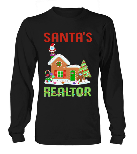 Funny Santaâ€™s Favorite Realtor Estate Agent Christmas Gift Long sleeved Unisex