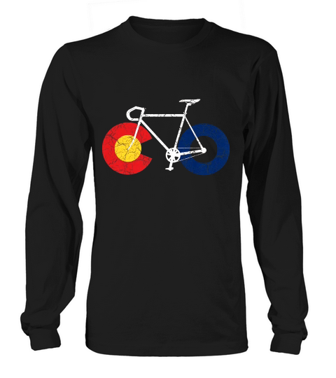 Ride Colorado Cycling Tshirt - Cycle Colorado - Bicycle Long sleeved Unisex
