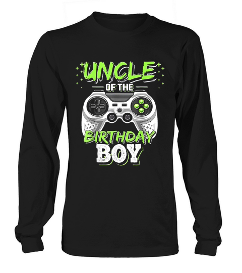Uncle Of The Birthday Boy Matching Video Game Birthday Gift Long sleeved Unisex