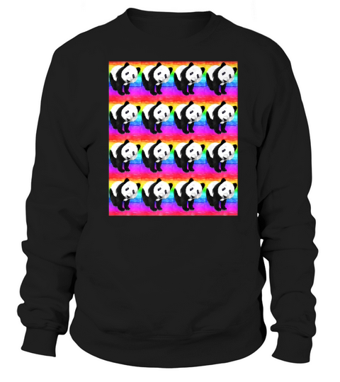 Rainbow Panda Bear Colorful Design Sweatshirt Unisex
