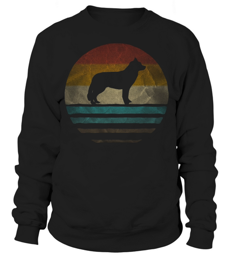 Siberian Husky Dog Shirt Retro Vintage 70s Silhouette Gift Sweatshirt Unisex