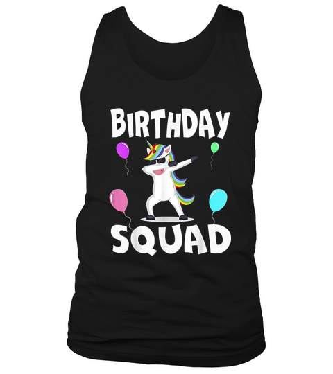 Birthday Squad Cute Unicorn Bday Team Men Women Kids Tank Top Unisex
