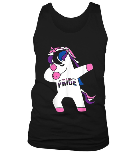 Dabbing Unicorn Genderfluid Pride Flag Lgbtq Cool Lgbt Gift Tank Top Unisex