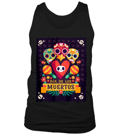 Dia De Los Muertos T-shirt Day Of The Dead Skulls Music Tee Tank Top Unisex